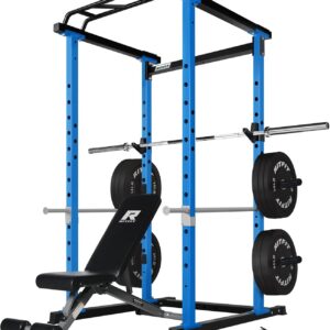 RitFit PPC01 Power Cage 1000LB Capacity and Packages with Optional Basic Power Rack, Weight Bench, Barbell Set with Olympic Barbell, DIY LAT Pull Down Pulley System, for Garage & Home Gym