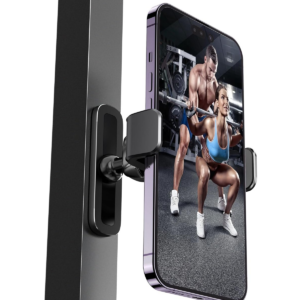 APPS2Car Gym Magnetic Phone Holder, 360 Adjustable, Compatible with 4.7-6.5" Smartphones, Alloy Base and Joint, Black